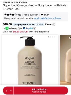 Youth to the People YTTP Hand and Body Lotion